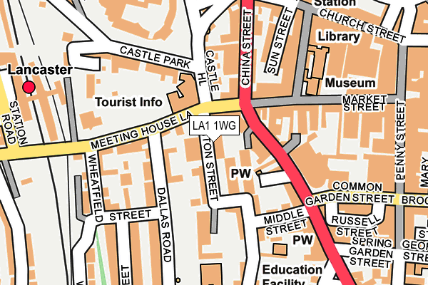 LA1 1WG map - OS OpenMap – Local (Ordnance Survey)