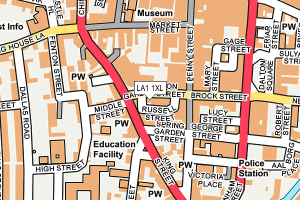 LA1 1XL map - OS OpenMap – Local (Ordnance Survey)