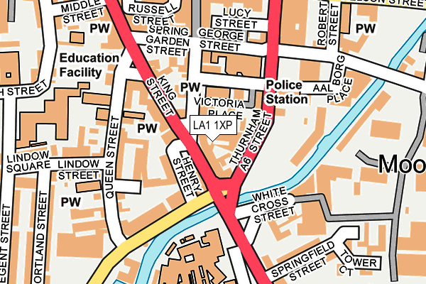 LA1 1XP map - OS OpenMap – Local (Ordnance Survey)