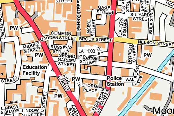 LA1 1XQ map - OS OpenMap – Local (Ordnance Survey)