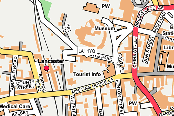LA1 1YQ map - OS OpenMap – Local (Ordnance Survey)