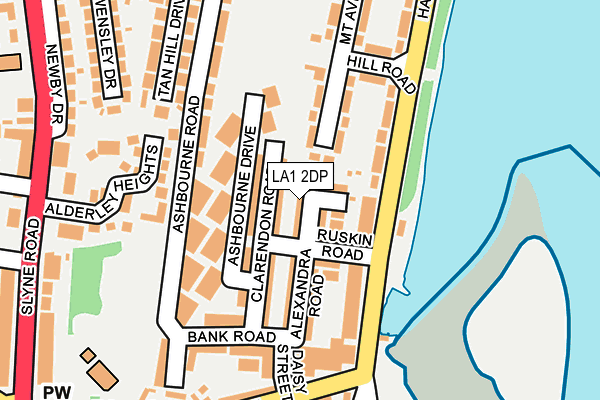 LA1 2DP map - OS OpenMap – Local (Ordnance Survey)