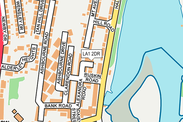 LA1 2DR map - OS OpenMap – Local (Ordnance Survey)