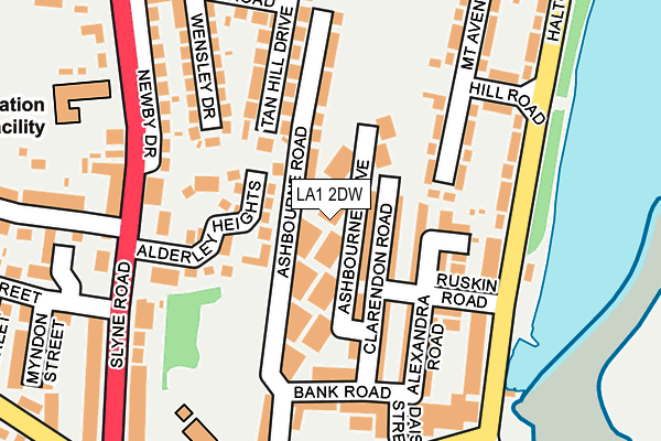 LA1 2DW map - OS OpenMap – Local (Ordnance Survey)