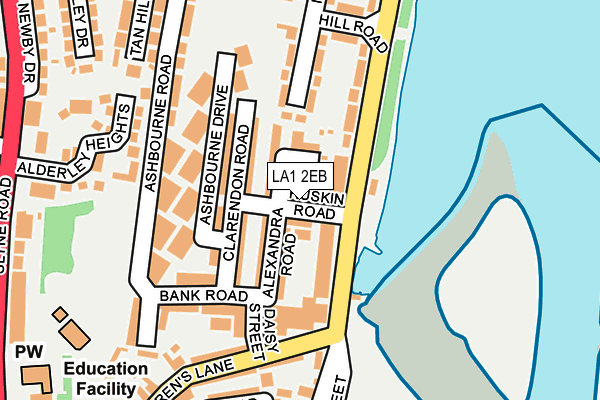 LA1 2EB map - OS OpenMap – Local (Ordnance Survey)