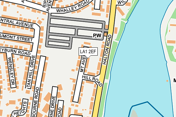 LA1 2EF map - OS OpenMap – Local (Ordnance Survey)