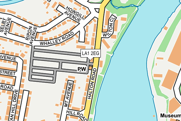 LA1 2EG map - OS OpenMap – Local (Ordnance Survey)