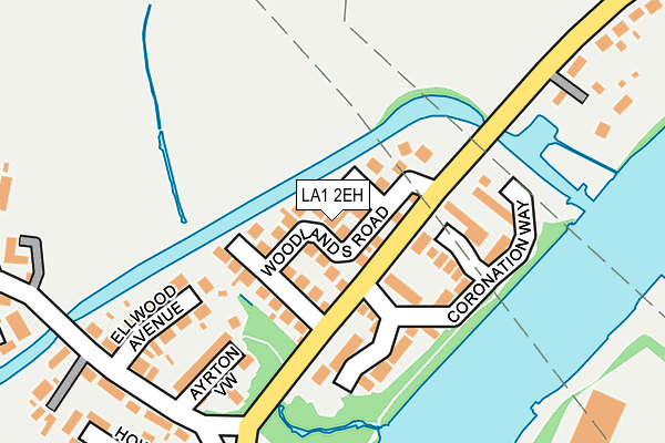 LA1 2EH map - OS OpenMap – Local (Ordnance Survey)
