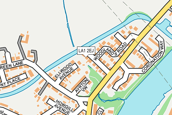 LA1 2EJ map - OS OpenMap – Local (Ordnance Survey)