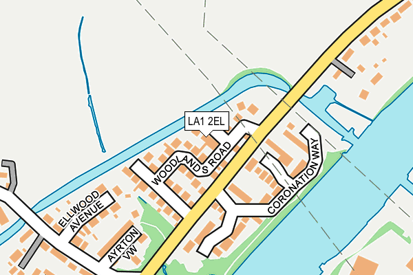 LA1 2EL map - OS OpenMap – Local (Ordnance Survey)