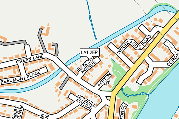 LA1 2EP map - OS OpenMap – Local (Ordnance Survey)