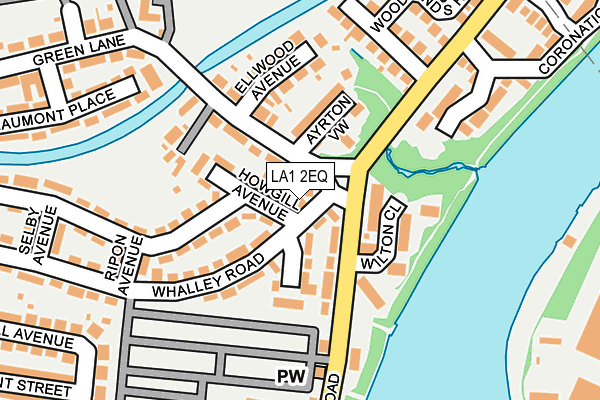 LA1 2EQ map - OS OpenMap – Local (Ordnance Survey)