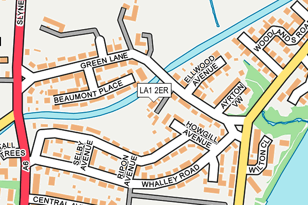 LA1 2ER map - OS OpenMap – Local (Ordnance Survey)