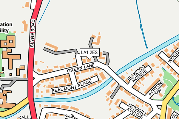 LA1 2ES map - OS OpenMap – Local (Ordnance Survey)