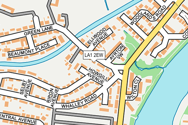 LA1 2EW map - OS OpenMap – Local (Ordnance Survey)