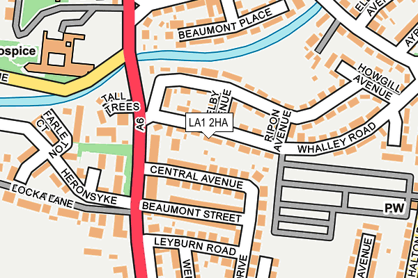 LA1 2HA map - OS OpenMap – Local (Ordnance Survey)