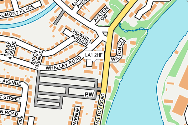LA1 2HF map - OS OpenMap – Local (Ordnance Survey)