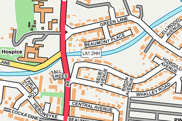 LA1 2HH map - OS OpenMap – Local (Ordnance Survey)