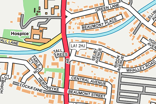 LA1 2HJ map - OS OpenMap – Local (Ordnance Survey)