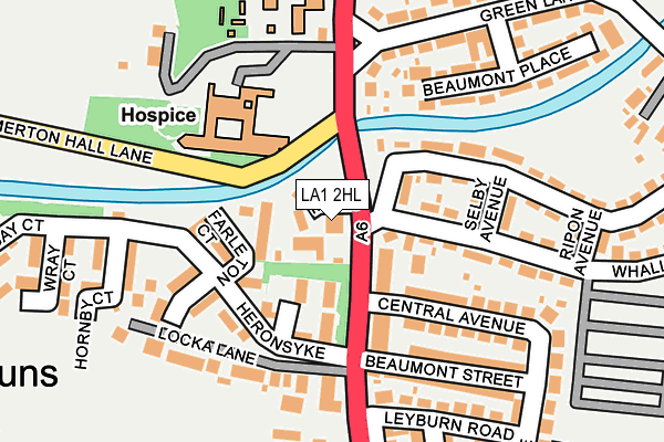 LA1 2HL map - OS OpenMap – Local (Ordnance Survey)