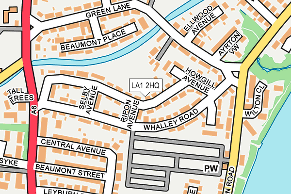 LA1 2HQ map - OS OpenMap – Local (Ordnance Survey)