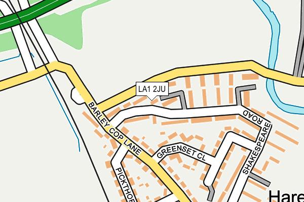 LA1 2JU map - OS OpenMap – Local (Ordnance Survey)