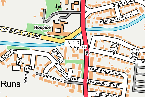LA1 2LD map - OS OpenMap – Local (Ordnance Survey)