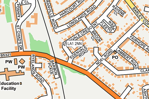 LA1 2NN map - OS OpenMap – Local (Ordnance Survey)