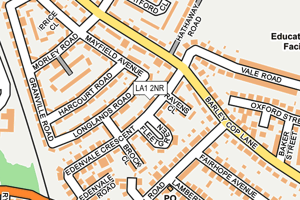 LA1 2NR map - OS OpenMap – Local (Ordnance Survey)