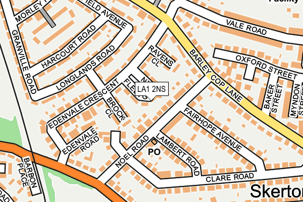 LA1 2NS map - OS OpenMap – Local (Ordnance Survey)