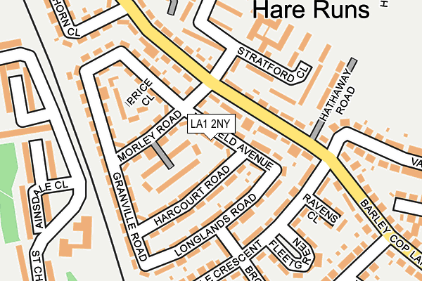 LA1 2NY map - OS OpenMap – Local (Ordnance Survey)