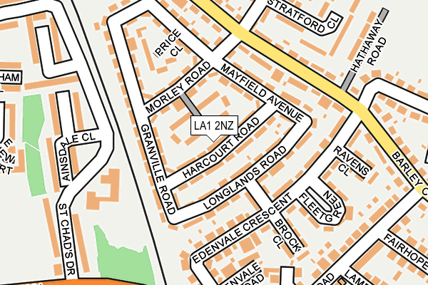 LA1 2NZ map - OS OpenMap – Local (Ordnance Survey)