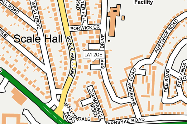 LA1 2QE map - OS OpenMap – Local (Ordnance Survey)