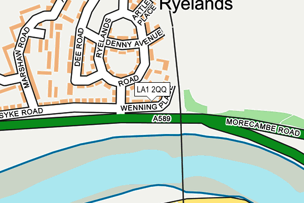 LA1 2QQ map - OS OpenMap – Local (Ordnance Survey)