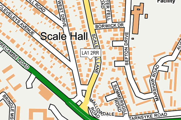 LA1 2RR map - OS OpenMap – Local (Ordnance Survey)