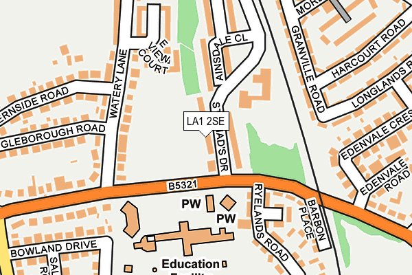 LA1 2SE map - OS OpenMap – Local (Ordnance Survey)