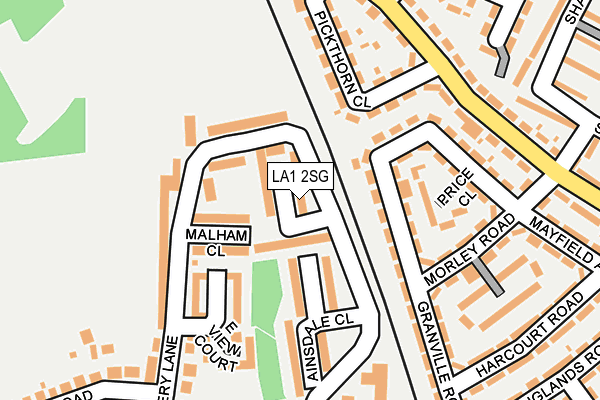 LA1 2SG map - OS OpenMap – Local (Ordnance Survey)