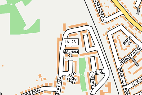 LA1 2SJ map - OS OpenMap – Local (Ordnance Survey)