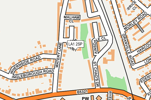 LA1 2SP map - OS OpenMap – Local (Ordnance Survey)