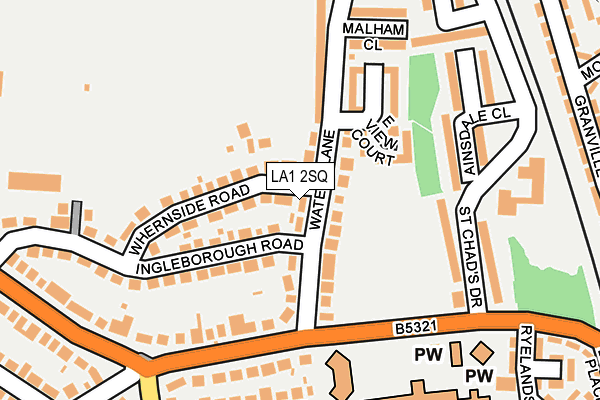 LA1 2SQ map - OS OpenMap – Local (Ordnance Survey)