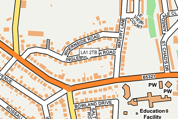 LA1 2TB map - OS OpenMap – Local (Ordnance Survey)