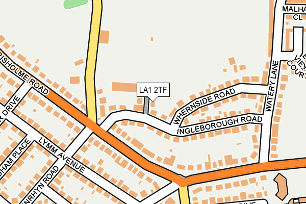 LA1 2TF map - OS OpenMap – Local (Ordnance Survey)