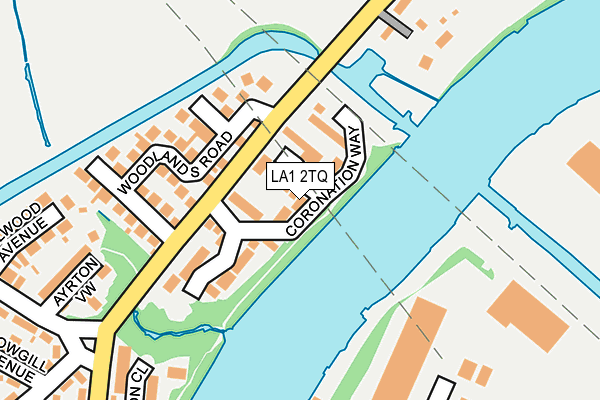 LA1 2TQ map - OS OpenMap – Local (Ordnance Survey)