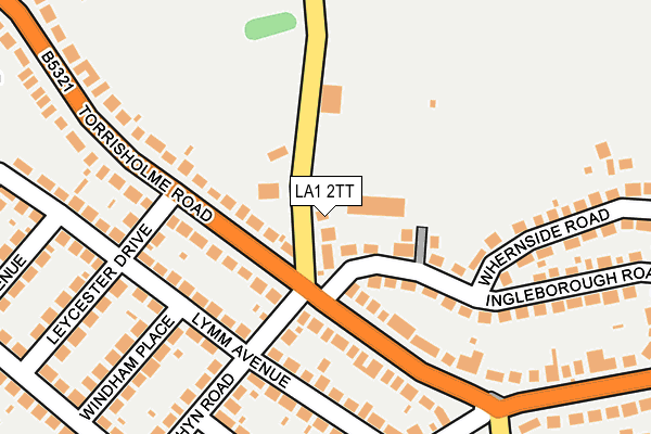 LA1 2TT map - OS OpenMap – Local (Ordnance Survey)