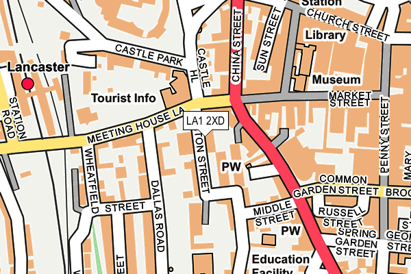 LA1 2XD map - OS OpenMap – Local (Ordnance Survey)
