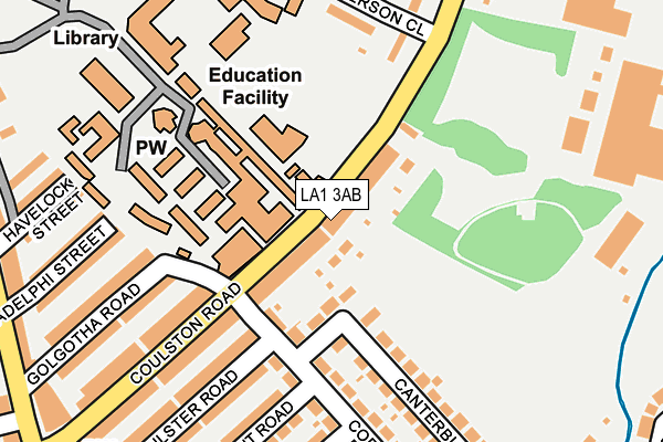 LA1 3AB map - OS OpenMap – Local (Ordnance Survey)