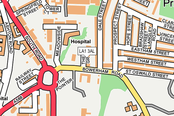LA1 3AL map - OS OpenMap – Local (Ordnance Survey)
