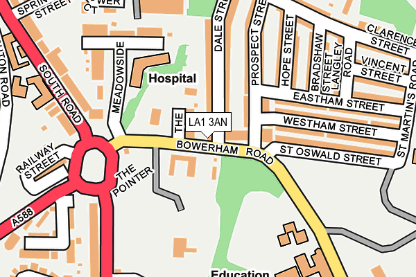 LA1 3AN map - OS OpenMap – Local (Ordnance Survey)