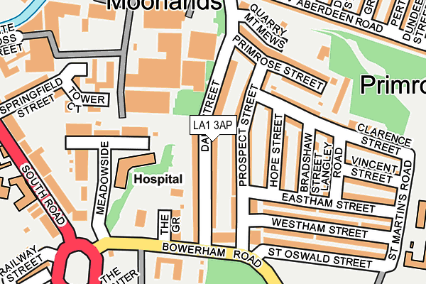 LA1 3AP map - OS OpenMap – Local (Ordnance Survey)