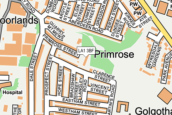 LA1 3BF map - OS OpenMap – Local (Ordnance Survey)